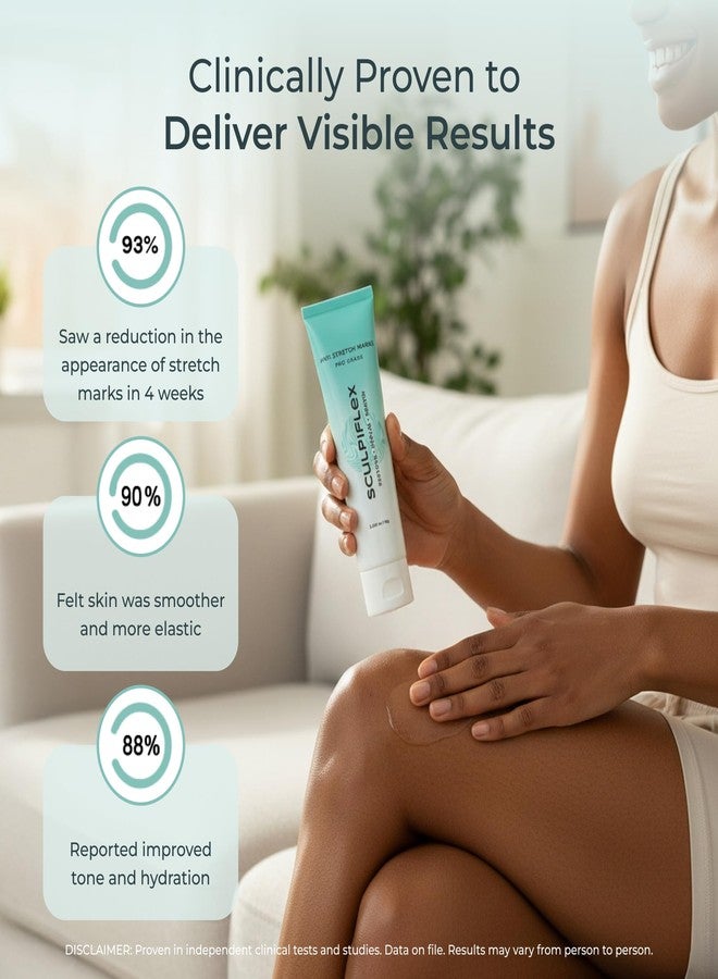 Sculpiflex Stretch Mark Cream for Pregnancy and Weight Changes for Hips, Legs, Stomach and More, Hydrating and Smoothing for Bright, Even Skin, Gentle Formula and Suitable for All Skin Types (2.82oz) - Image 3